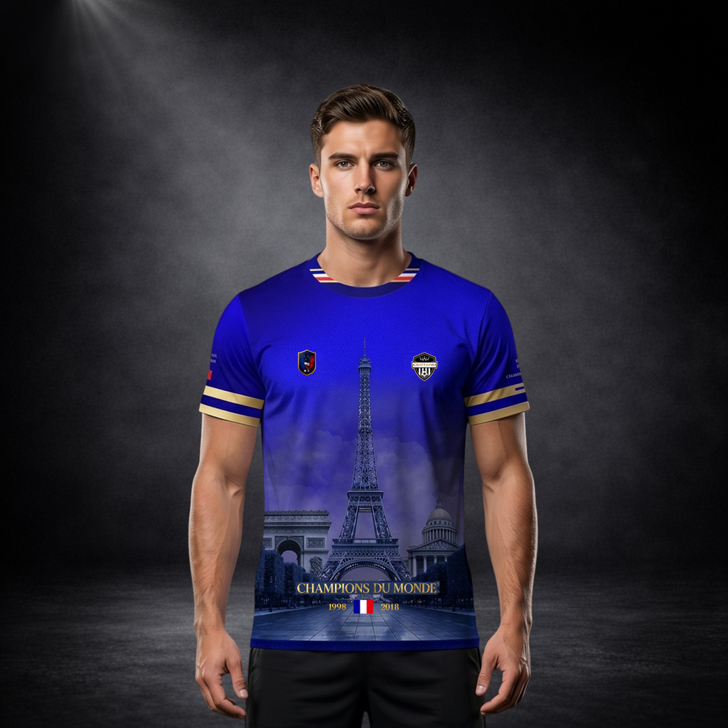 CERTANU France Champions du Monde Trikot – Frankreich Fan Shirt