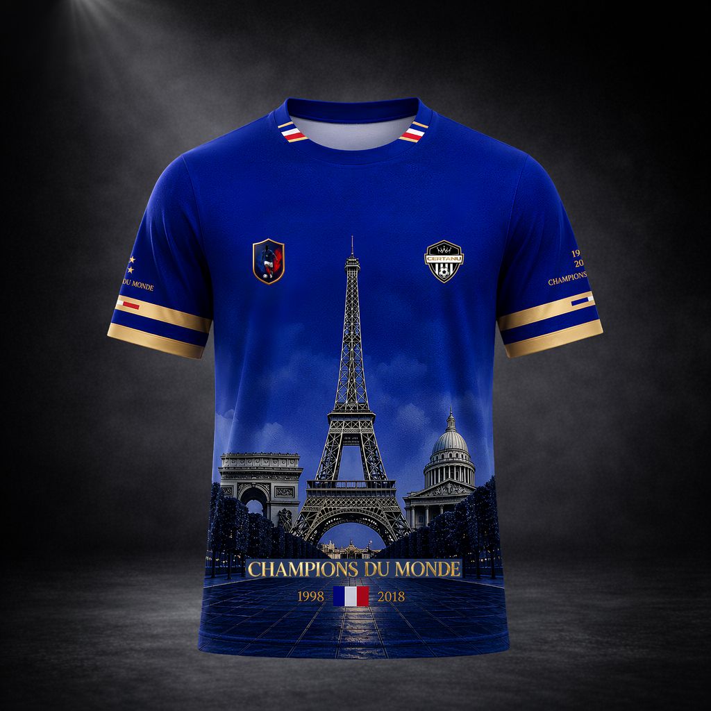 CERTANU France Champions du Monde Trikot – Frankreich Fan Shirt