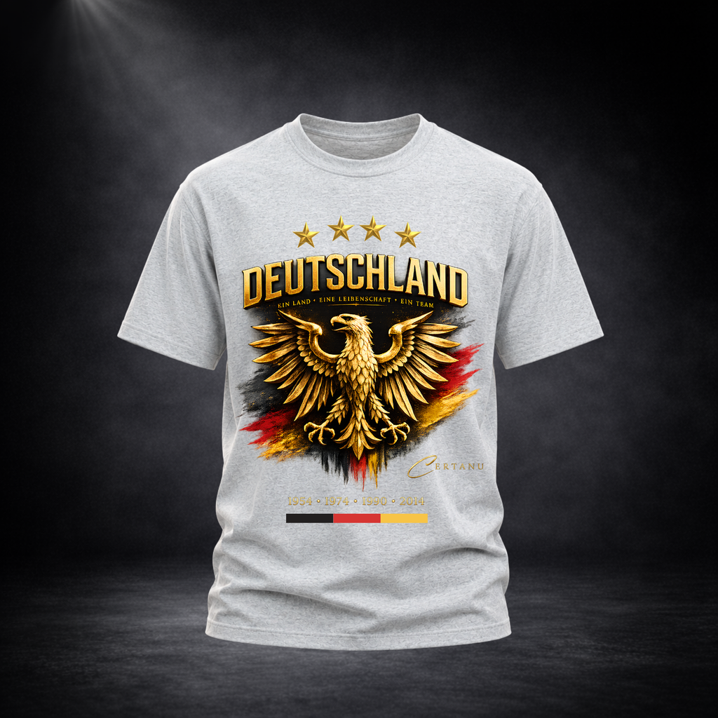 CERTANU Deutschland Adler Premium T-Shirt – Deutscher Fußball Fan Shirt