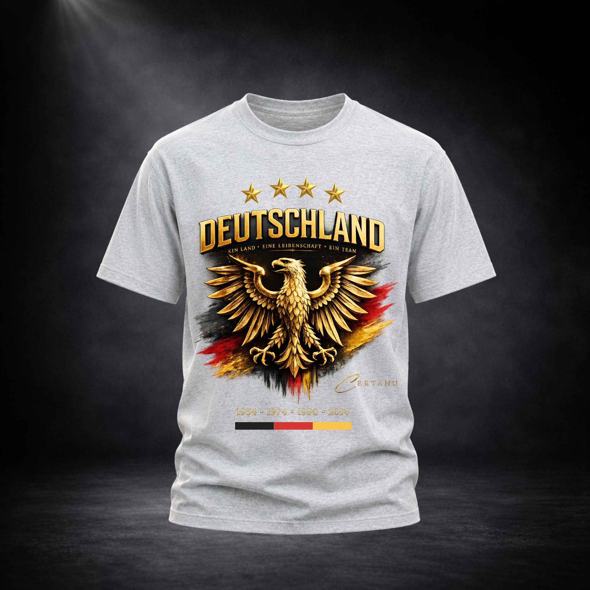 CERTANU Deutschland Adler Premium T-Shirt – Deutscher Fußball Fan Shirt