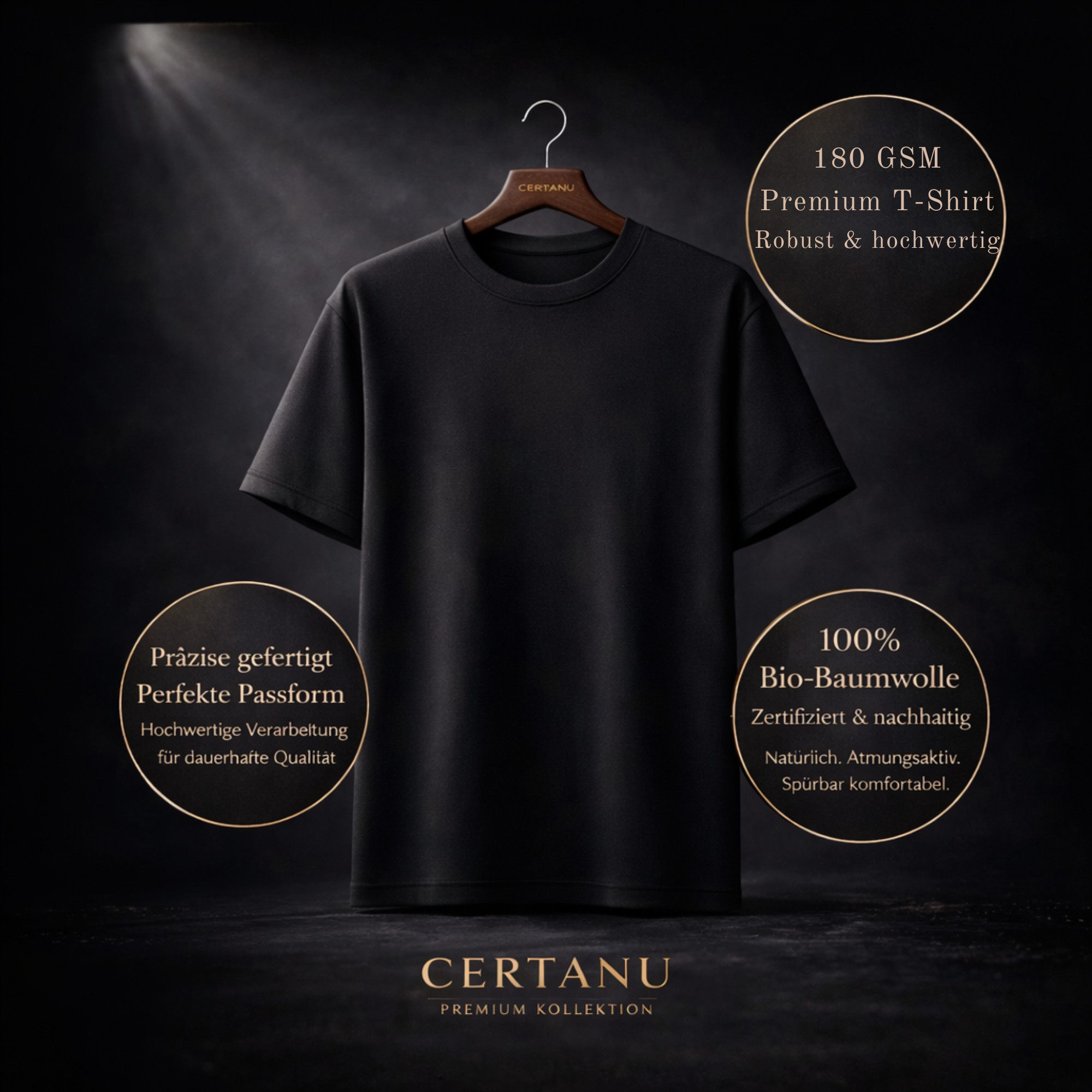 CERTANU Deutschland Adler Premium T-Shirt – Deutscher Fußball Fan Shirt