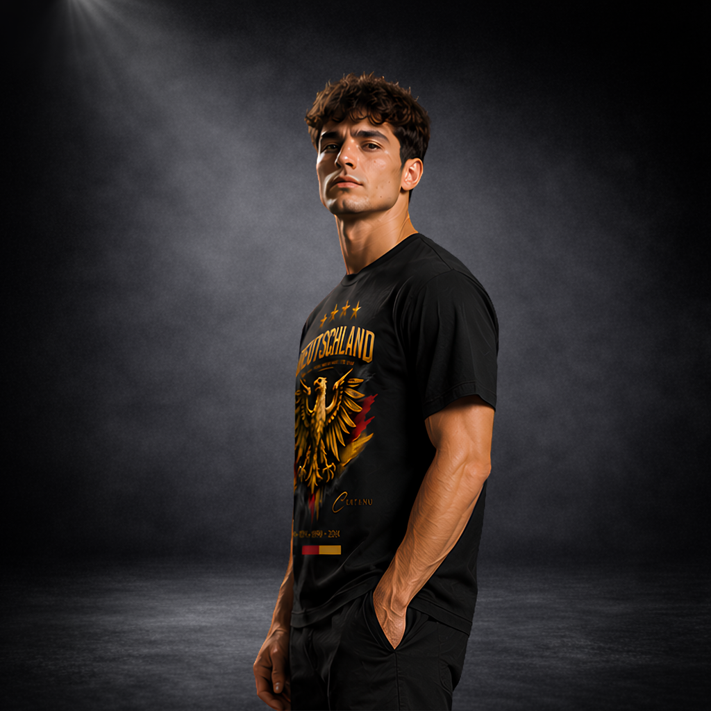 CERTANU Deutschland Adler Premium T-Shirt – Deutscher Fußball Fan Shirt
