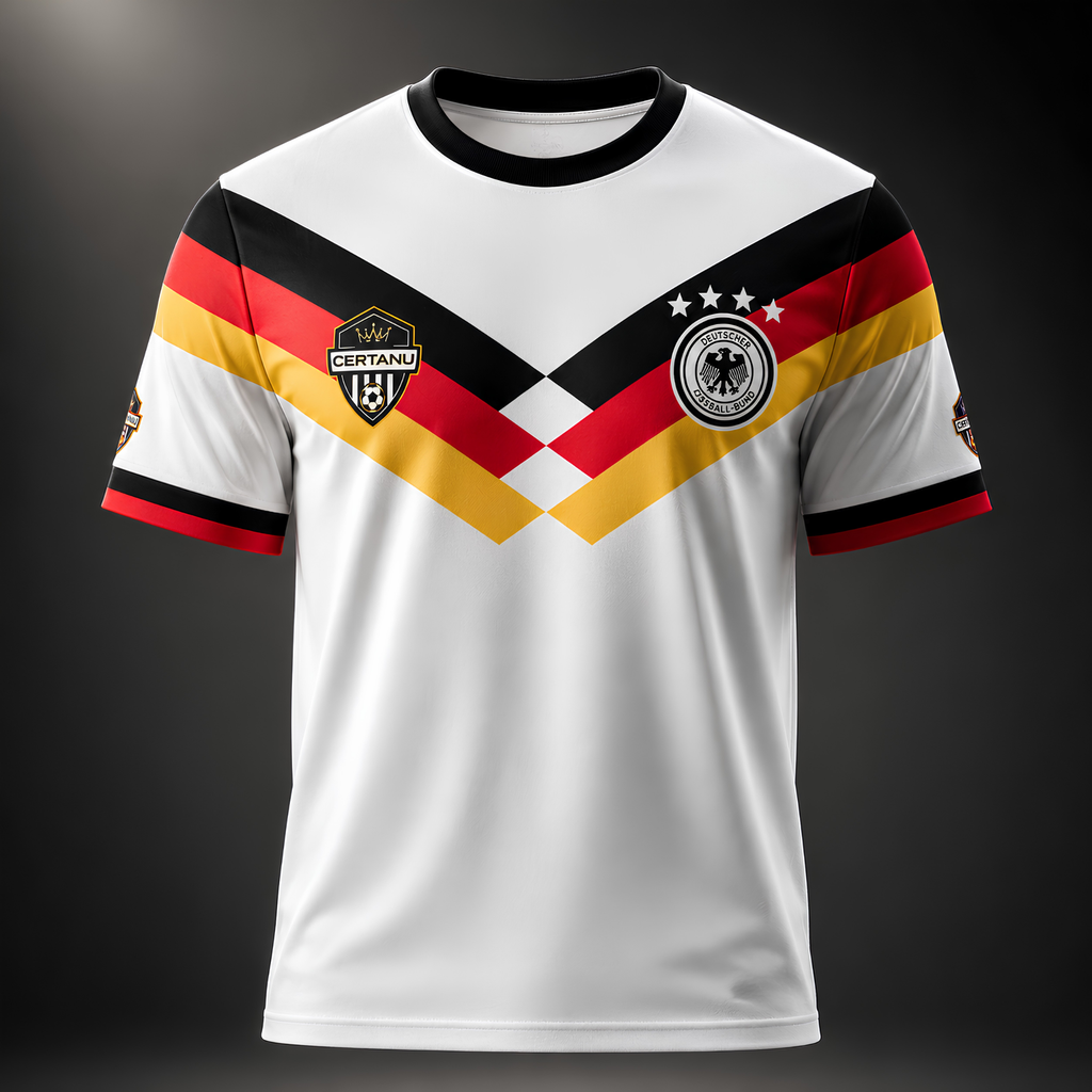 CERTANU Germany Football Fan Shirt – Premium Schwarz Rot Gold Fanwear