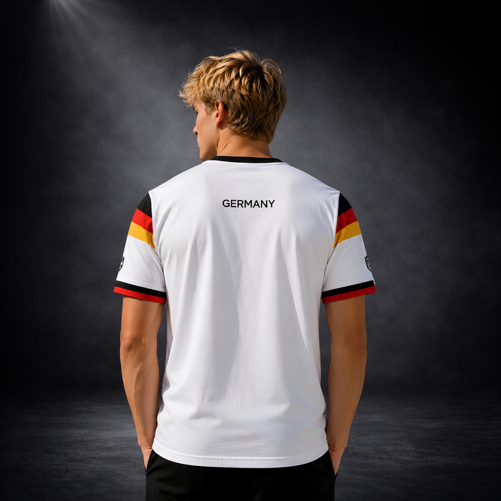 CERTANU Germany Football Fan Shirt – Premium Schwarz Rot Gold Fanwear